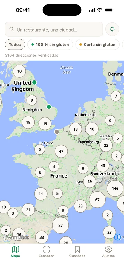 El mapa de las 3274 direcciones verificadas