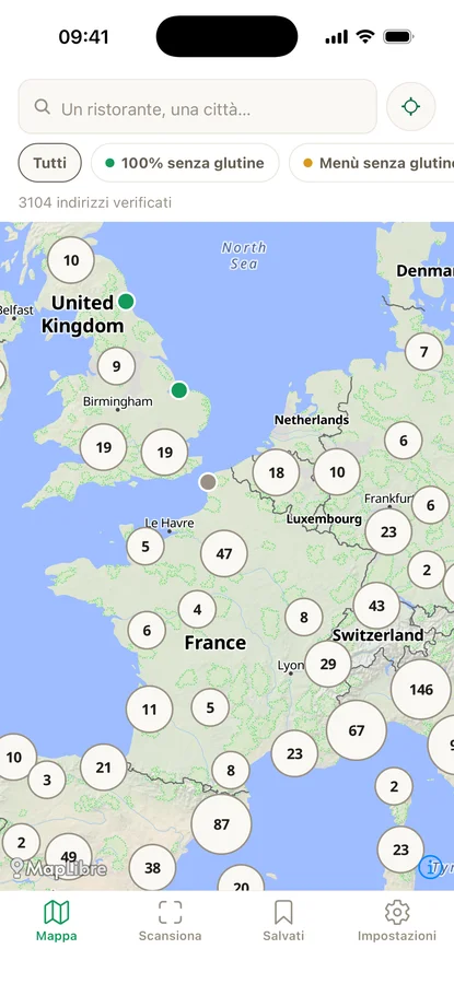 La mappa dei 3274 indirizzi verificati