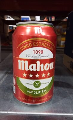 Lata de Mahou Cinco Estrellas Sin Gluten