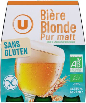 Pack de cerveja loira sem glúten bio U
