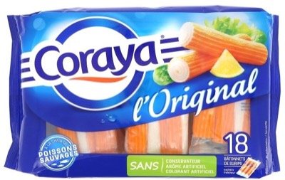 Paquet de bâtonnets de surimi Coraya l'Original
