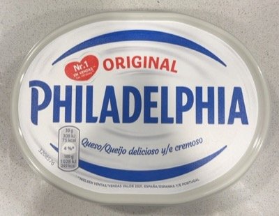 Vaschetta di Philadelphia Original venduta in Spagna