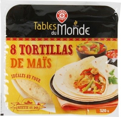 Confezione di 8 Tortillas de Maïs Tables du Monde, Marque Repère